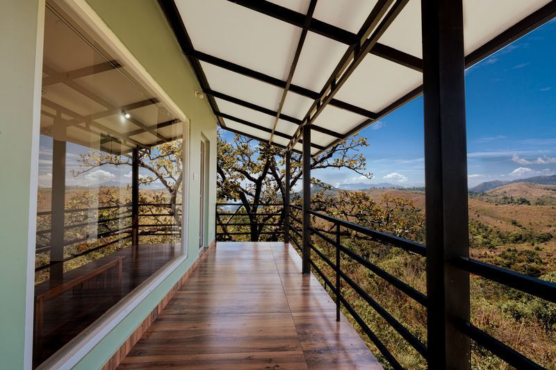 Balcony overlooking the Western Ghats hills